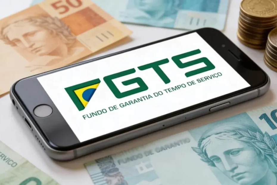 Trabalhador brasileiro aliviado após anúncio de nova regra do FGTS que libera saldo total.