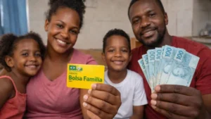 Família brasileira consulta data de pagamento do Bolsa Família
