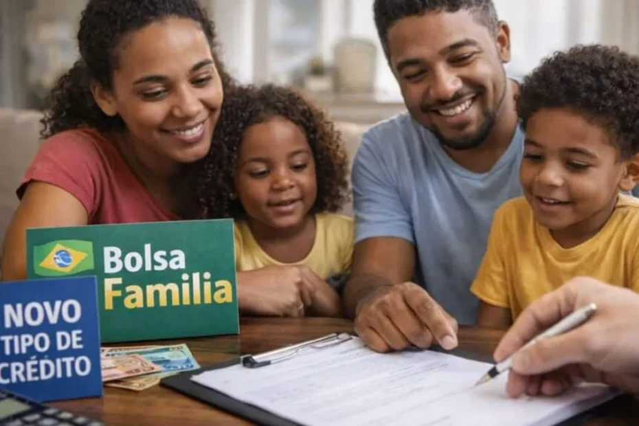 Mãe beneficiária do Bolsa Família analisa informações sobre crédito