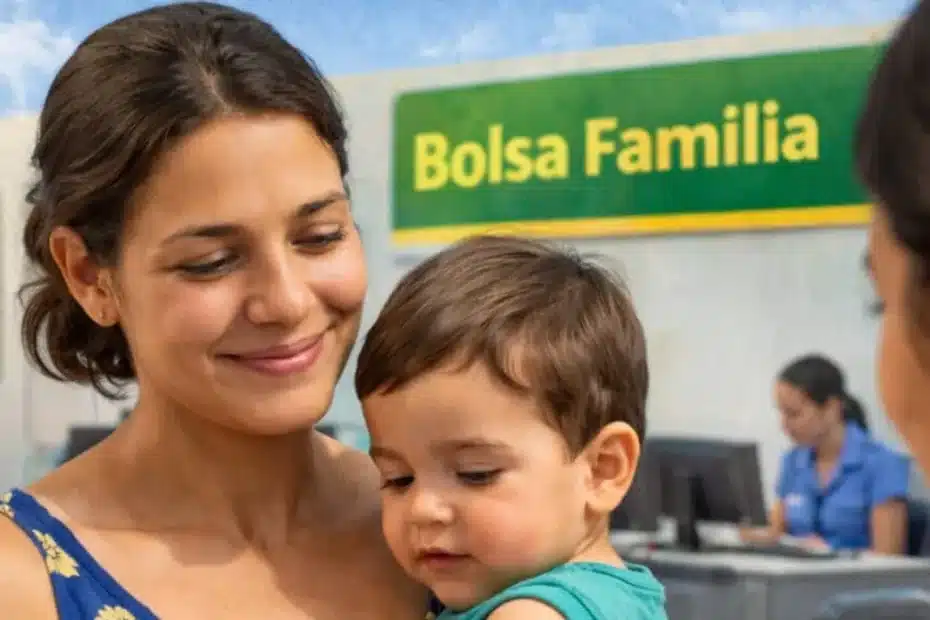 Mãe e filho aguardando atendimento em posto de saúde