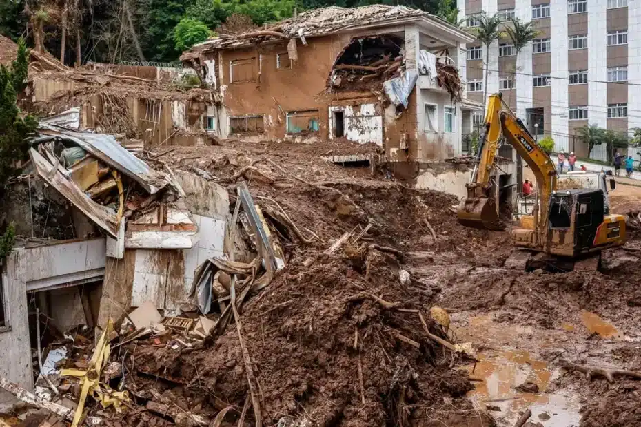 Caminhão-agência da Caixa atende moradores de cidade mineira afetada por enchentes.
