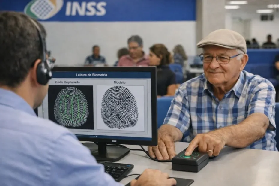 Cidadão preocupado com biometria do INSS e benefício travado