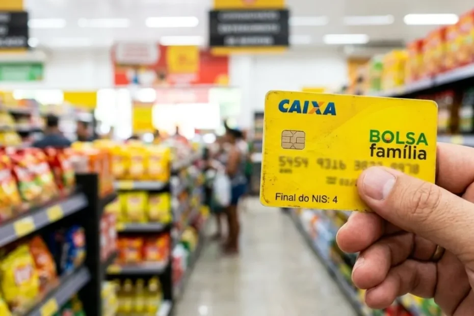 Mulher confere datas do Bolsa Família no celular com alívio