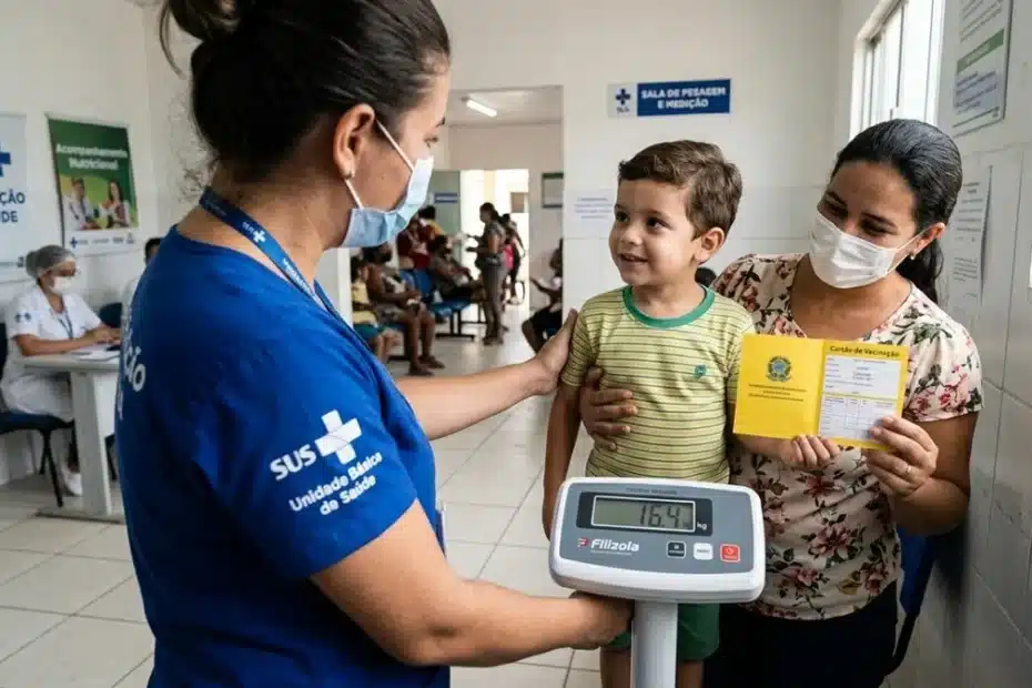 Mãe e filhos preocupados com documentos para atualização do Bolsa Família