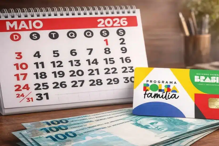 Família recebendo cartão do Bolsa Família