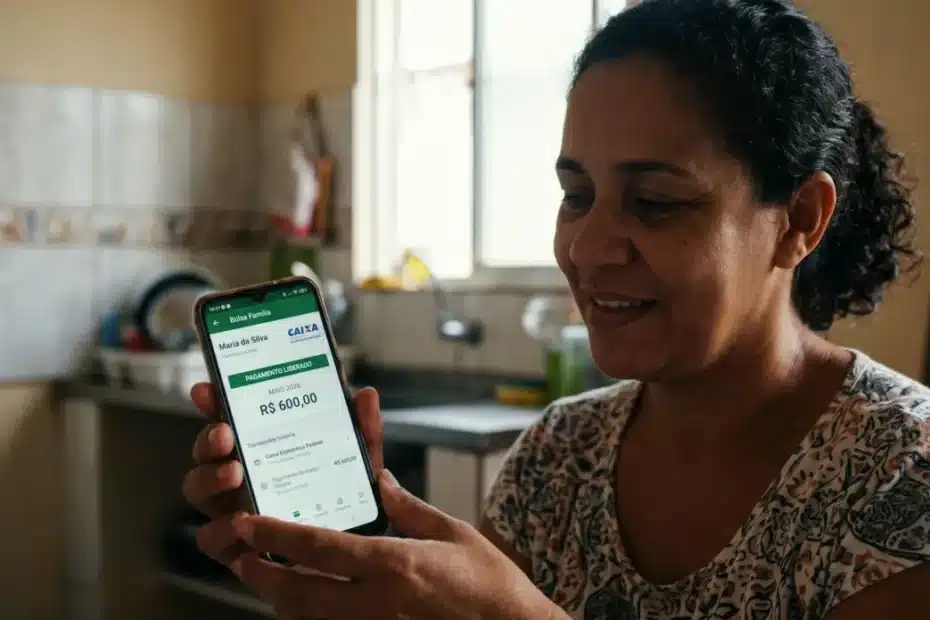 Beneficiário consulta saldo do Bolsa Família de maio pelo celular