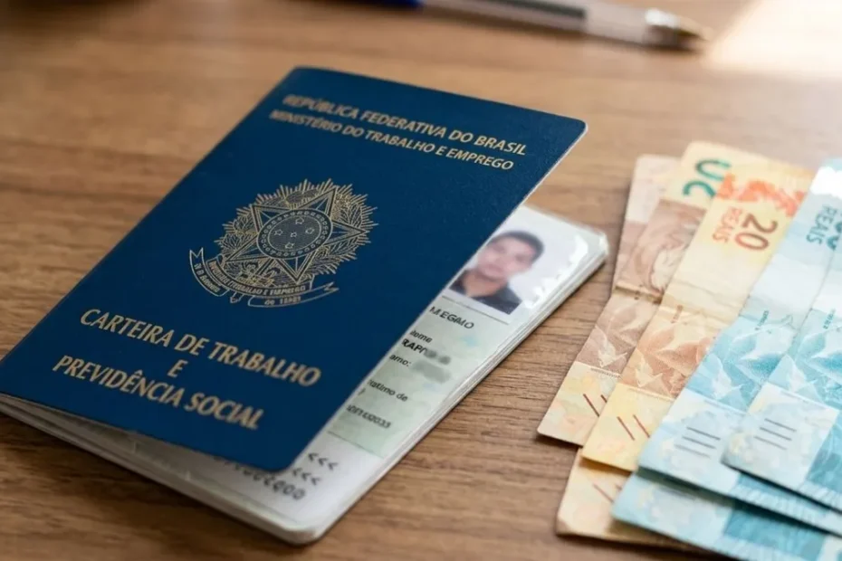 Pessoa olhando o celular com uma notificação de dinheiro extra do PIS/Pasep