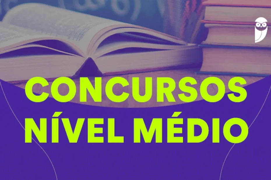 Candidato estudando para concursos de nível médio com foco e organização