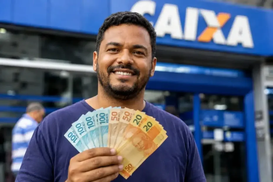 Família recebendo dinheiro liberado pelo FGTS após desastre natural