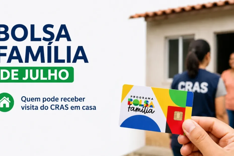 Assistente social realizando visita domiciliar do CRAS em casa de beneficiário do Bolsa Família