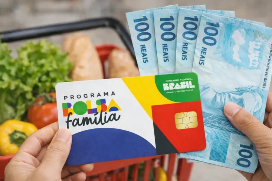 Pessoa preocupada olhando mensagem de golpe de falso empréstimo do Bolsa Família no celular