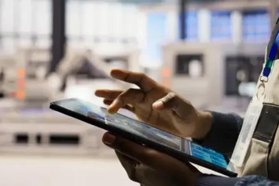 Maquinário de alta tecnologia em operação dentro de uma fábrica brasileira