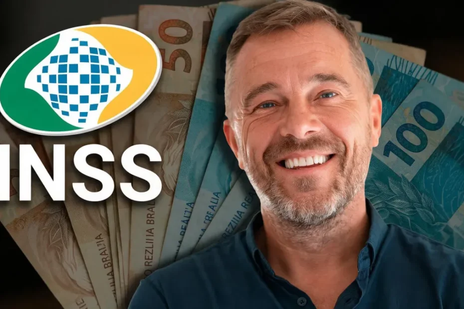 Pessoa analisando documentos do INSS com expressão de alívio por auxílio-doença.