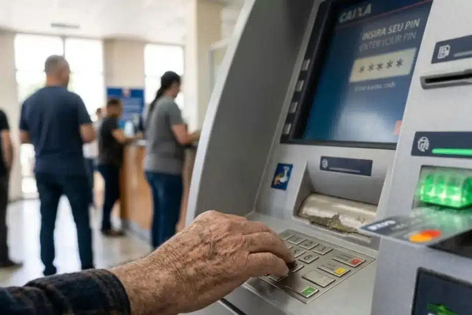 Aposentado analisando documentos bancários após decisão do STJ sobre empréstimos