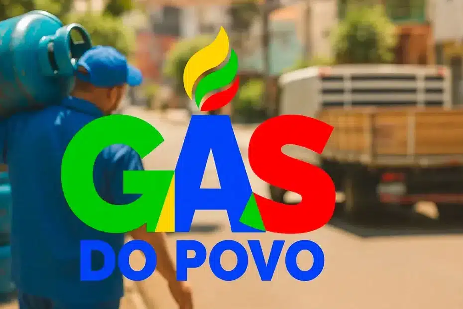 Família brasileira de baixa renda recebe botijão de gás gratuito do programa Gás do Povo